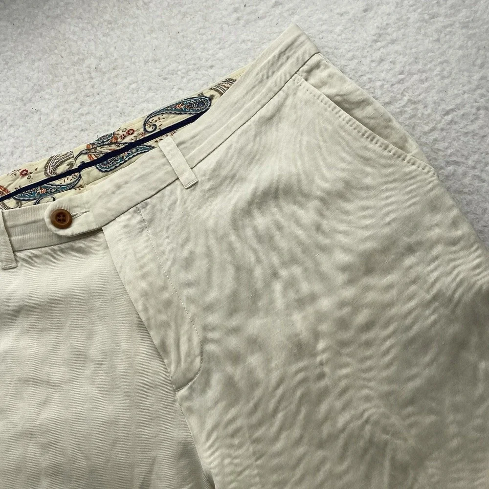 Tommy Bahama Pants Mens 38x32 Ivory White Linen Blend Relaxed Golf Resort Beach